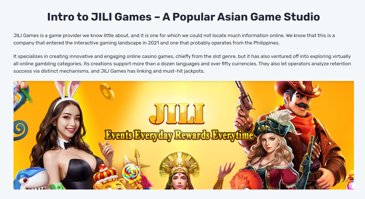 Jili Games promotional artwork